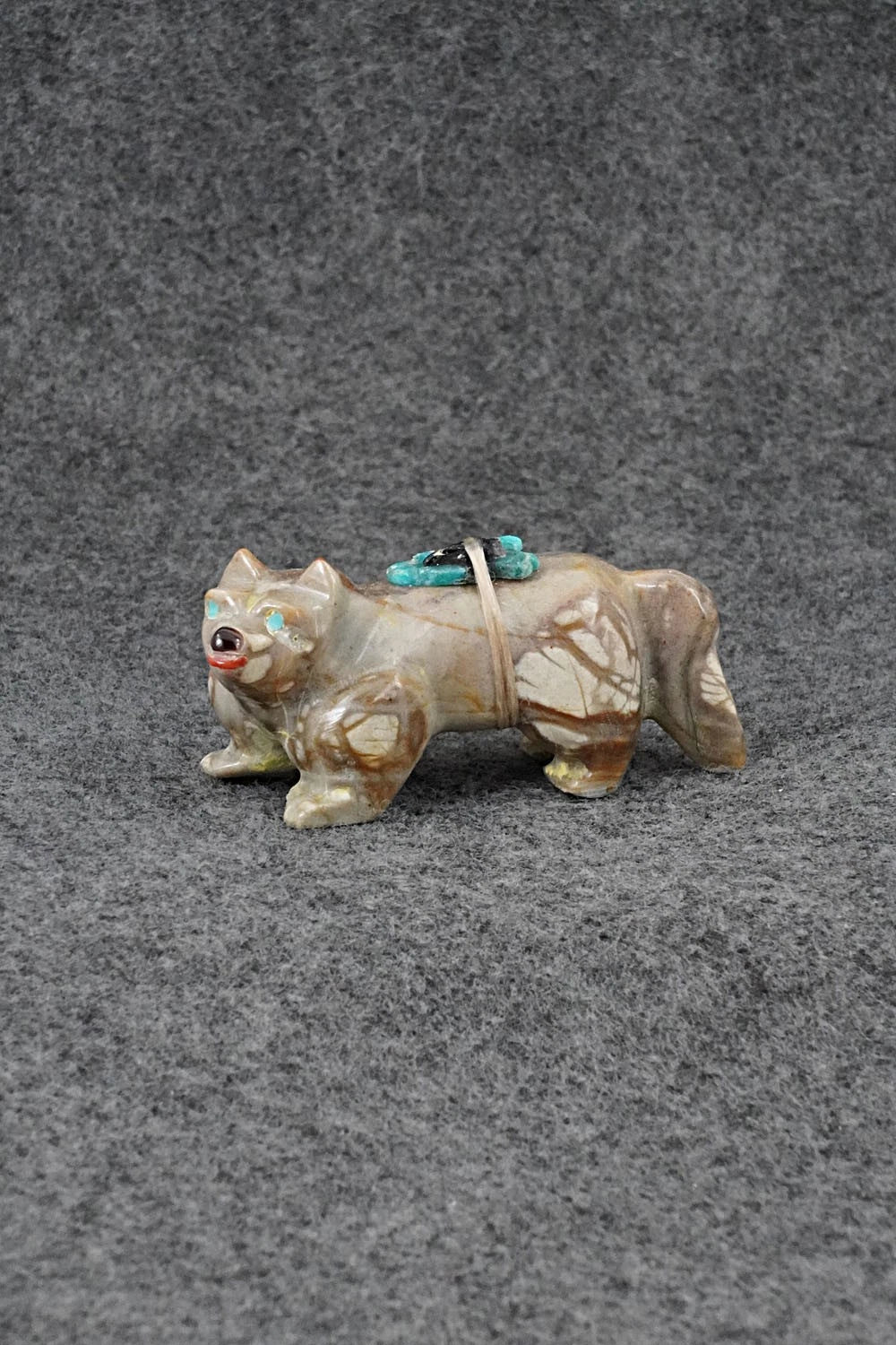 Wolf Zuni Fetish Carving - Freddie Leekya