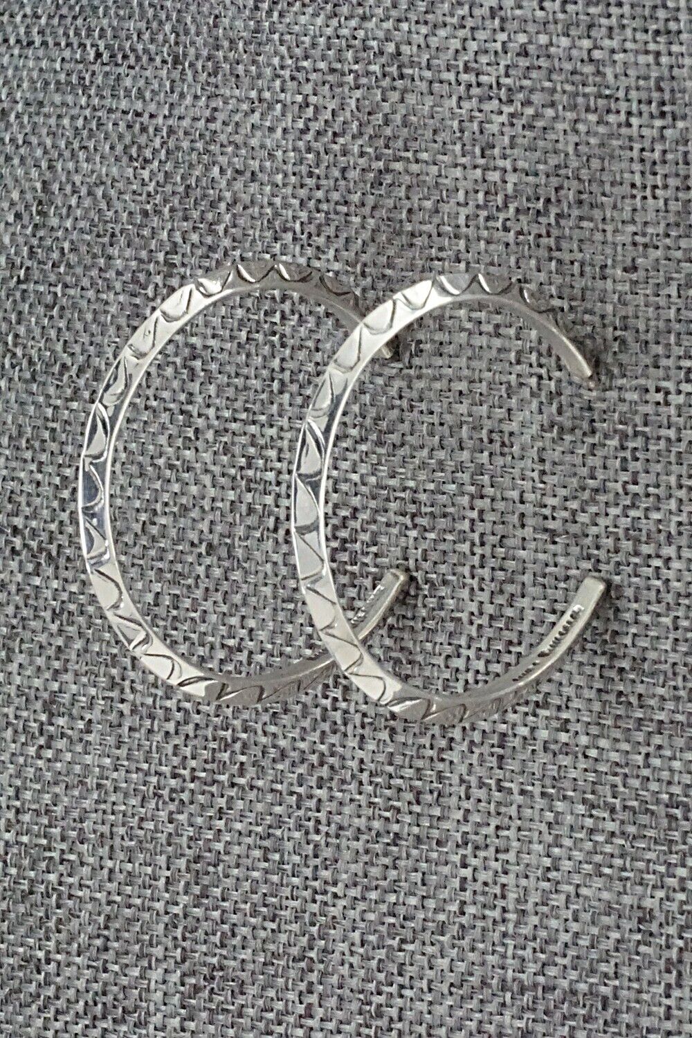 Sterling Silver Hoop Earrings - Elaine Tahe