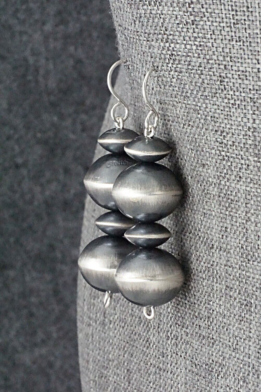 Sterling Silver Navajo Pearl Earrings - Tonisha Haley