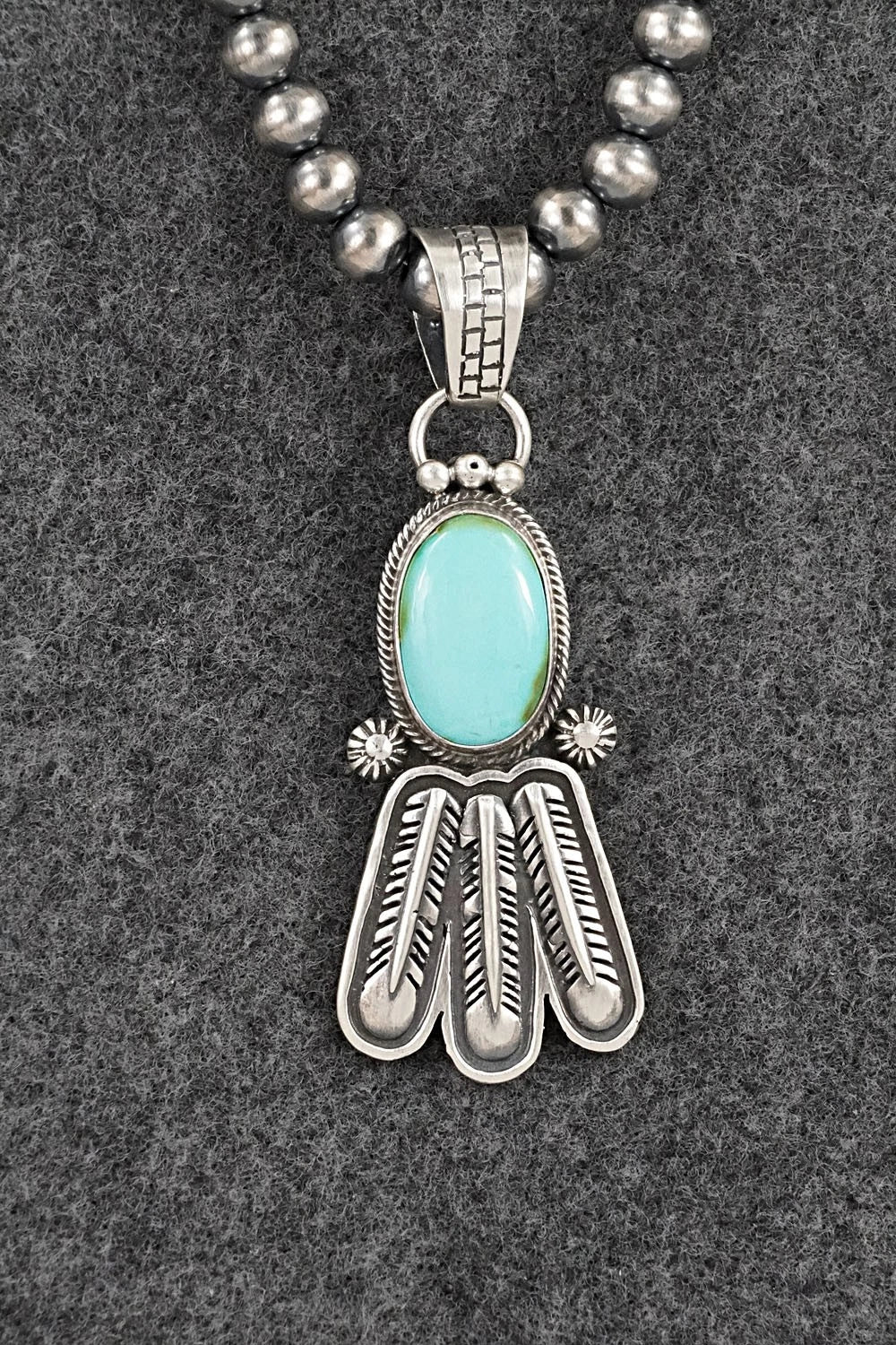 Turquoise & Sterling Silver Necklace - Verley Betone