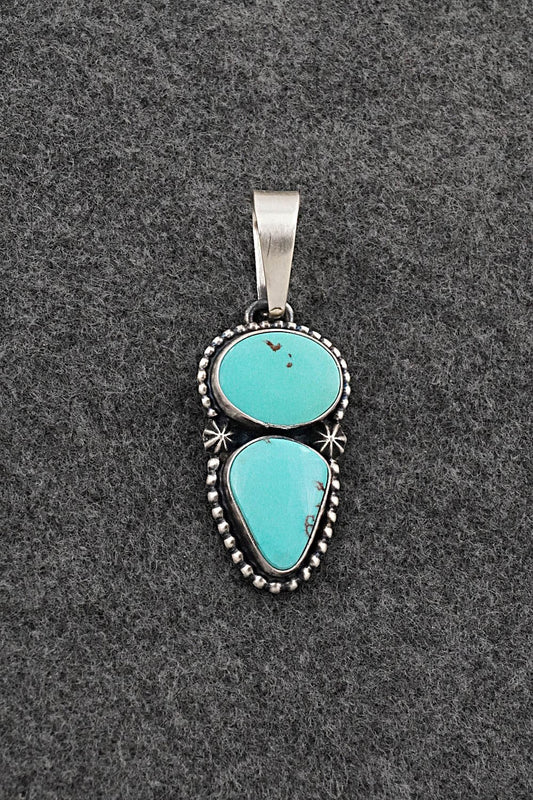 Turquoise & Sterling Silver Pendant - Darrin Livingston