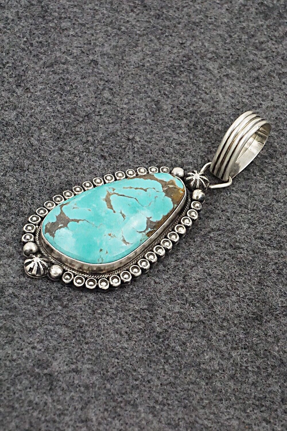 Turquoise & Sterling Silver Pendant - Jackson Hoskie