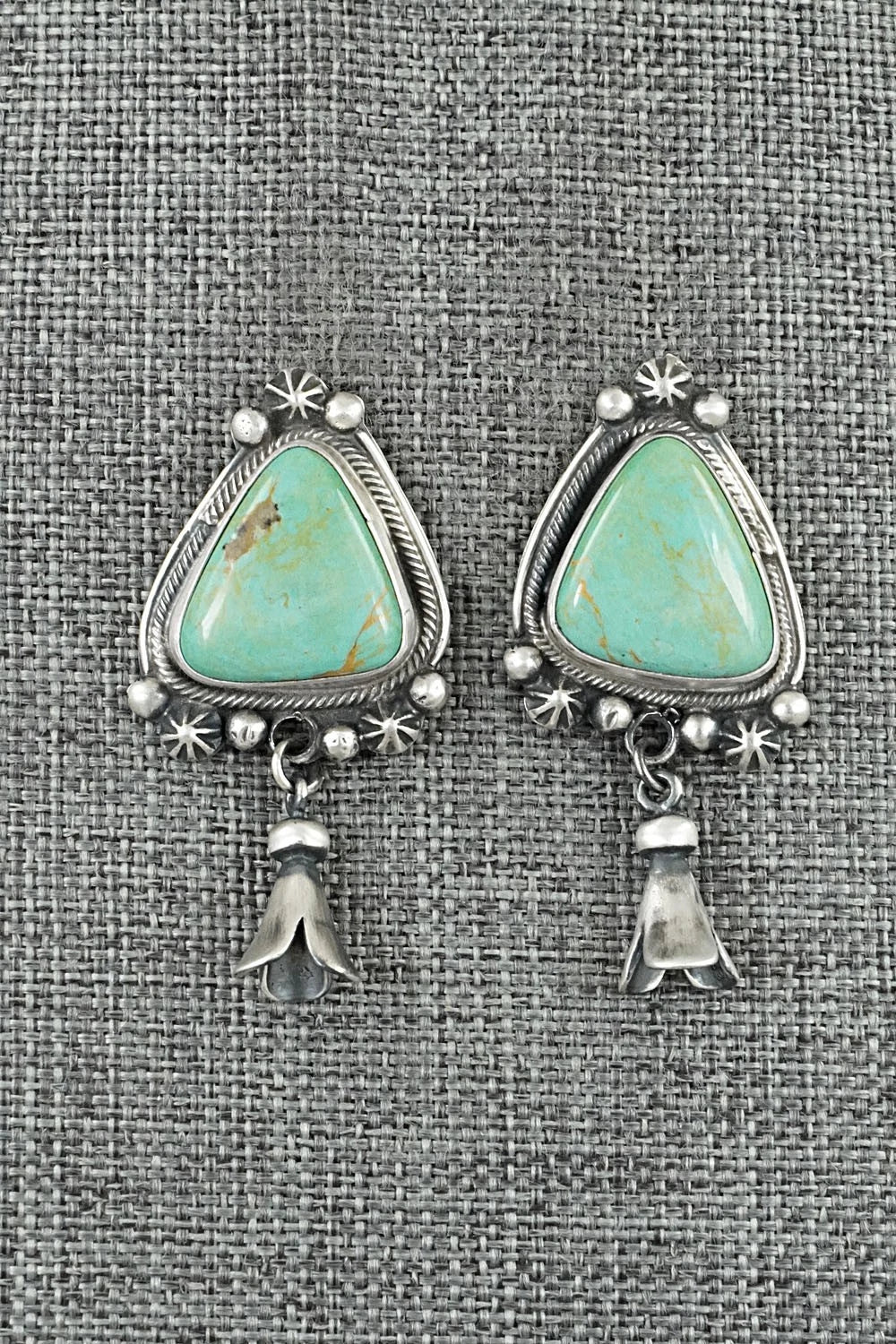Turquoise & Sterling Silver Earrings - Bobby Johnson