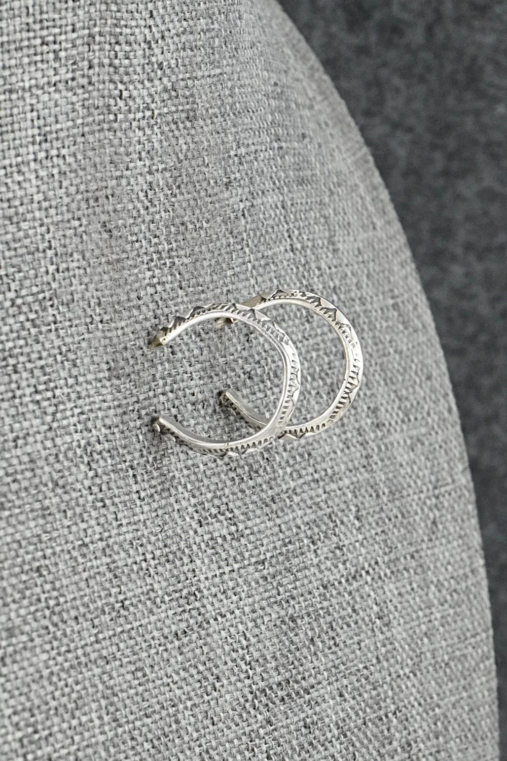 Sterling Silver Hoop Earrings - Elaine Tahe