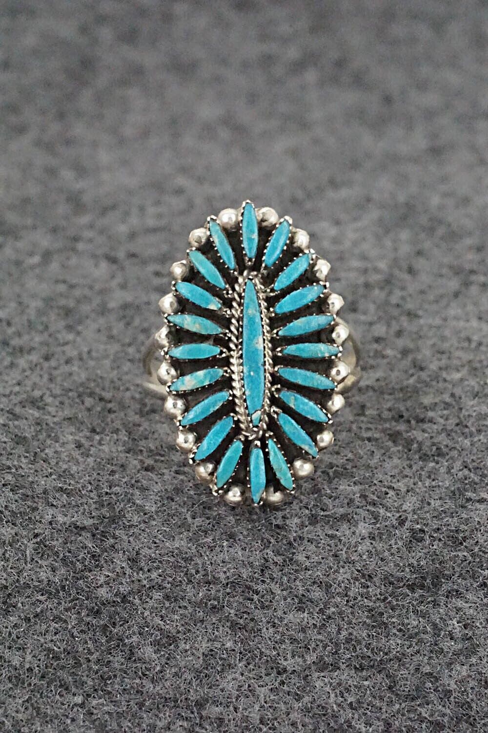 Turquoise & Sterling Silver Ring - Lorena Peina - Size 7.5