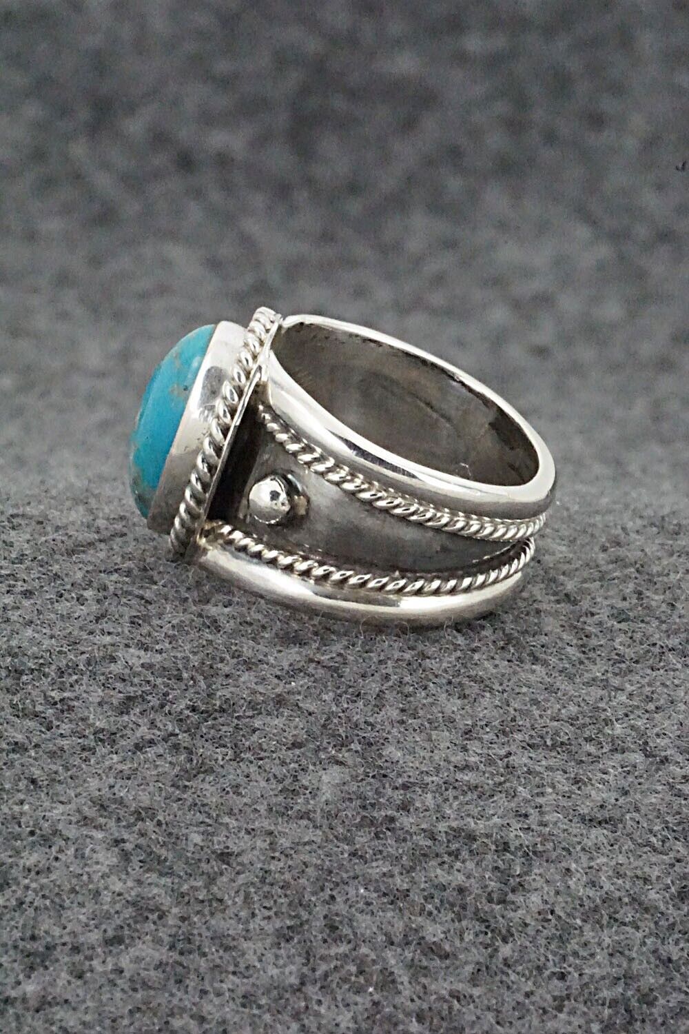 Turquoise & Sterling Silver Ring - Thomas Yazzie - Size 8