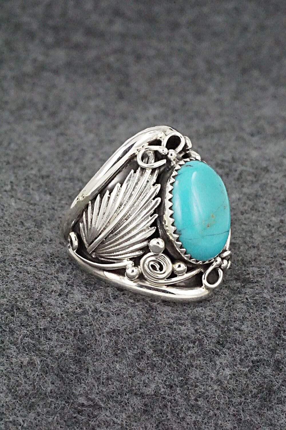 Turquoise & Sterling Silver Ring - Jeannette Saunders - Size 10