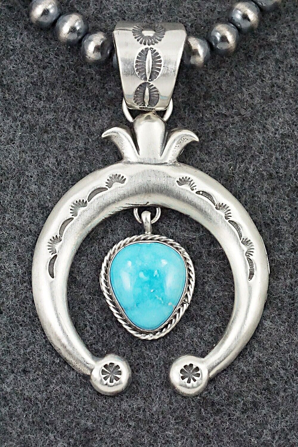 Turquoise & Sterling Silver Naja Necklace - Paige Gordon