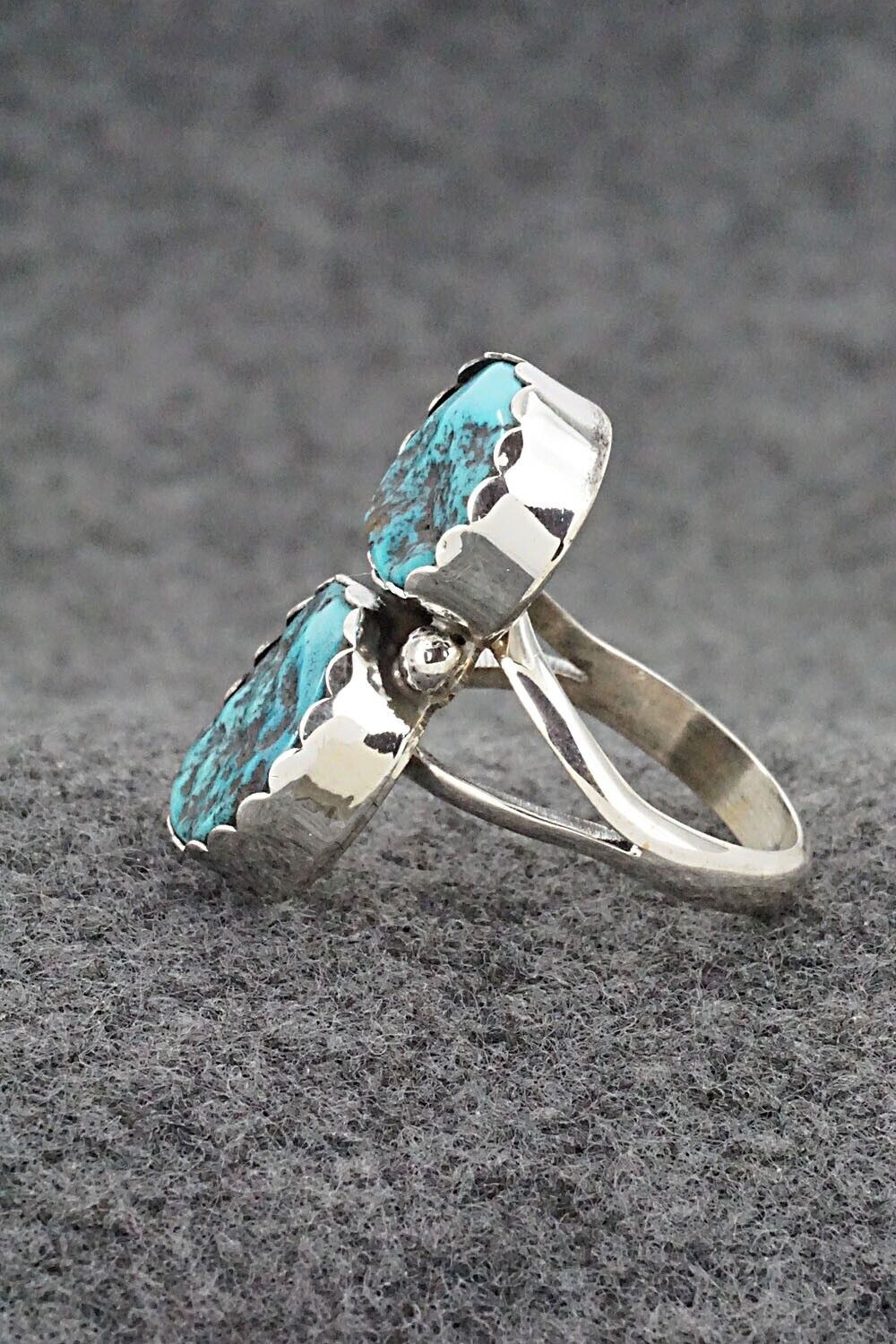 Turquoise & Sterling Silver Ring - Pearlene Spencer - Size 7