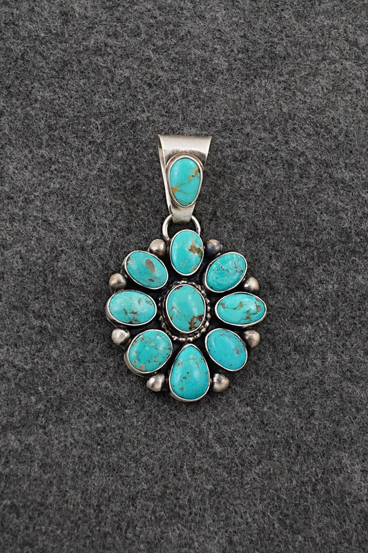 Turquoise & Sterling Silver Pendant - Kathleen Livingston