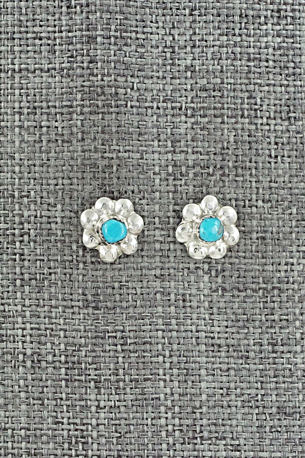 Turquoise & Sterling Silver Earrings - Ronald Yatsattie