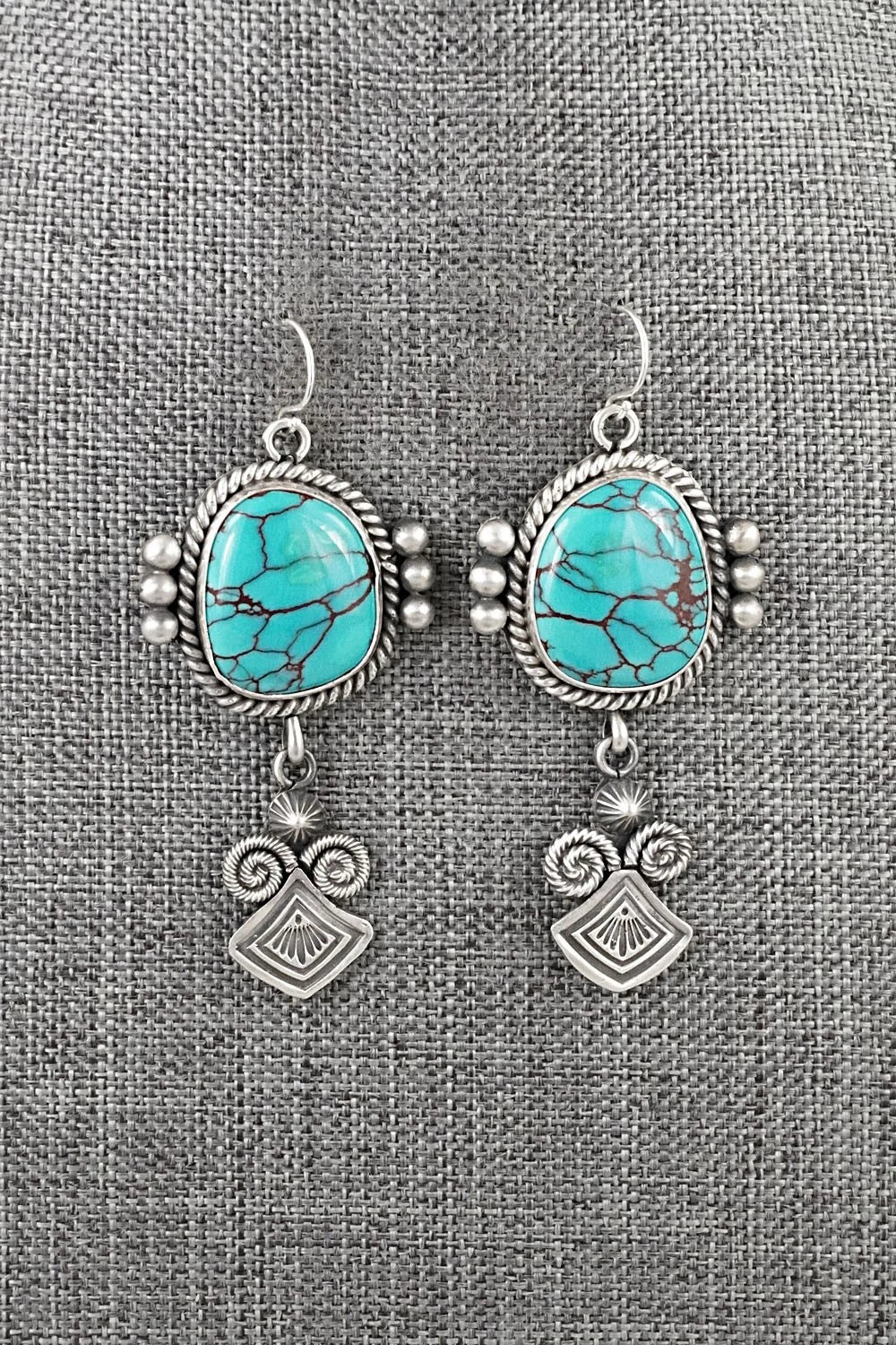Turquoise & Sterling Silver Earrings - Michael Calladitto