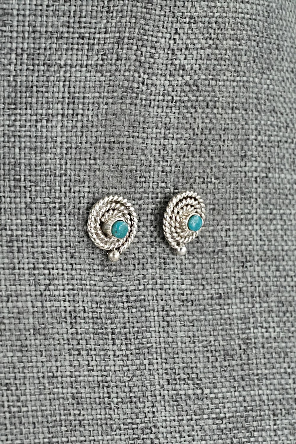 Turquoise and Sterling Silver Earrings - Gilbert Weebothee