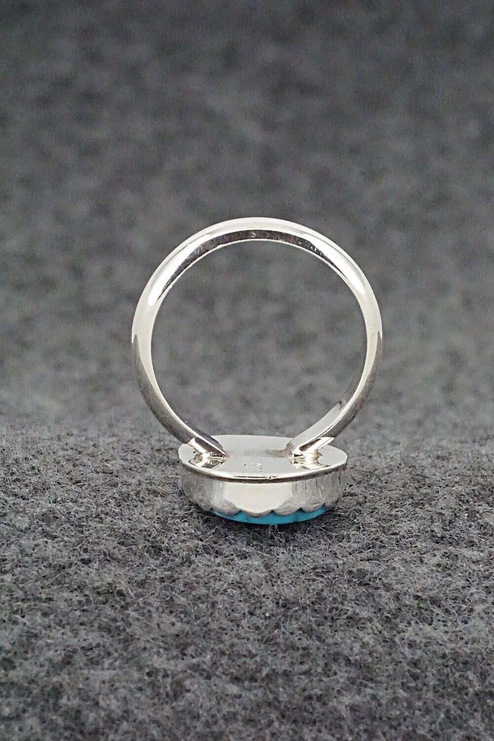Turquoise & Sterling Silver Ring - Isabelle John - Size 8