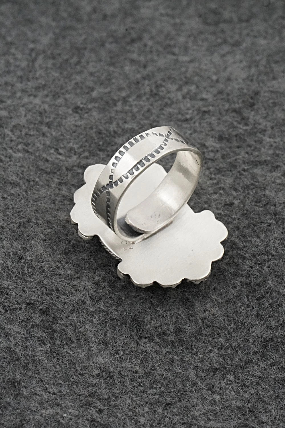Turquoise & Sterling Silver Ring - Cordell Platero - Size Adjustable