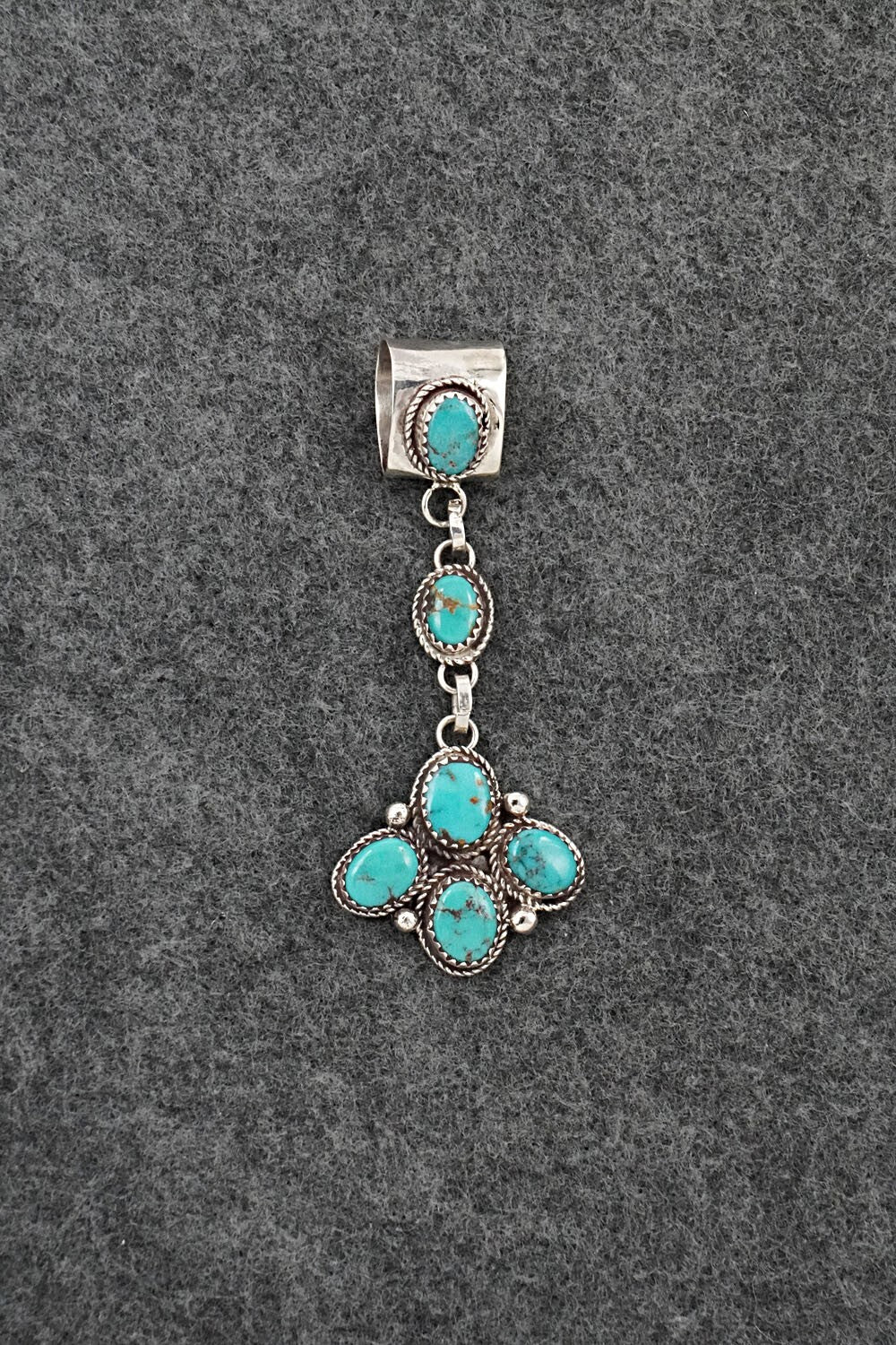 Turquoise & Sterling Silver Pendant - Ernest Hawthorne