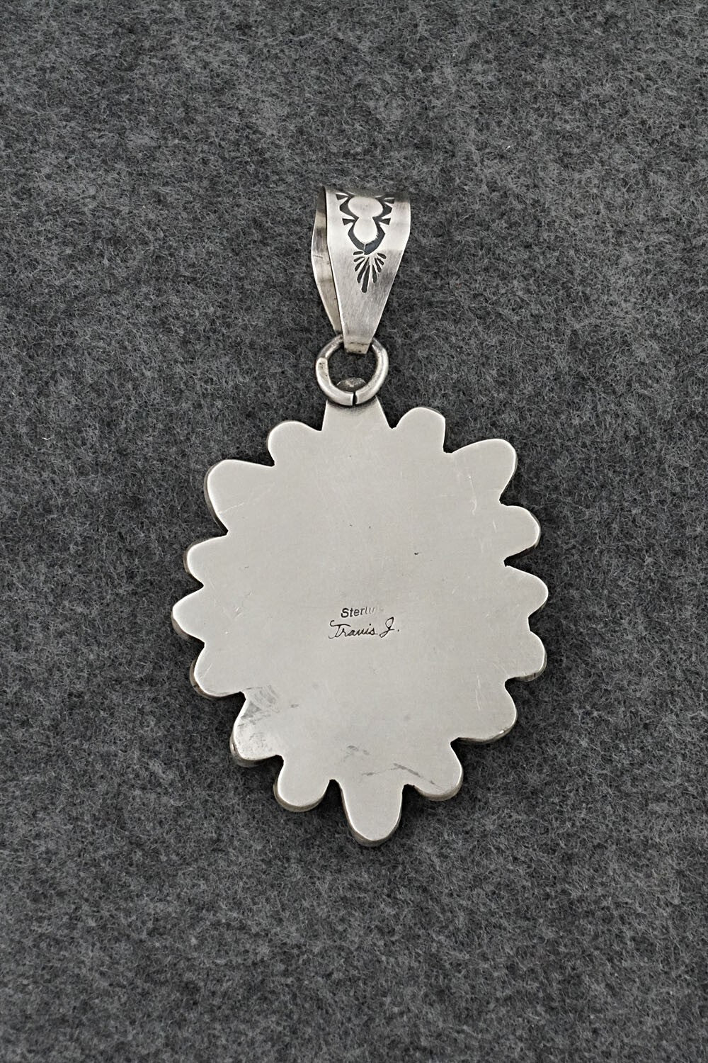 Turquoise & Sterling Silver Pendant - Travis Jim