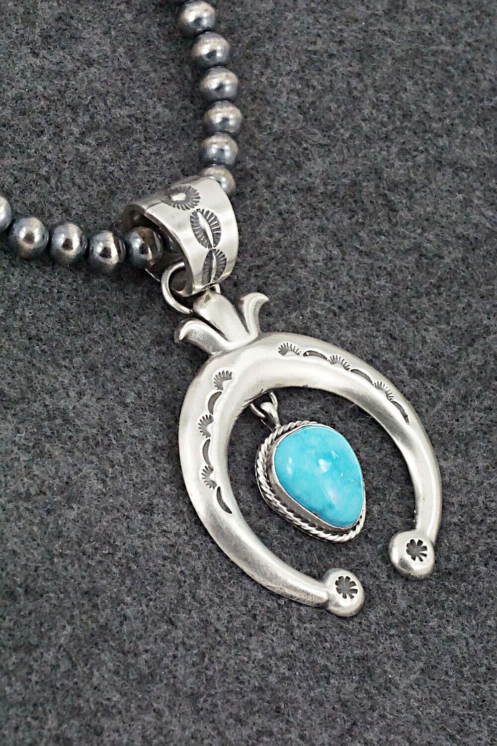 Turquoise & Sterling Silver Naja Necklace - Paige Gordon