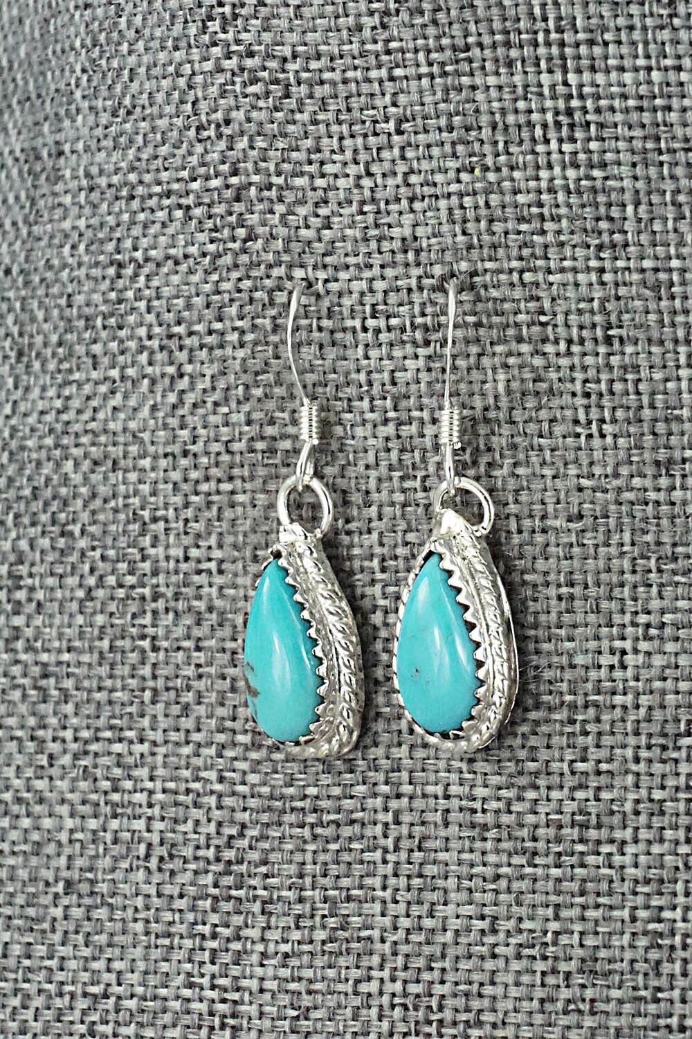 Turquoise & Sterling Silver Earrings - Angeline Platero