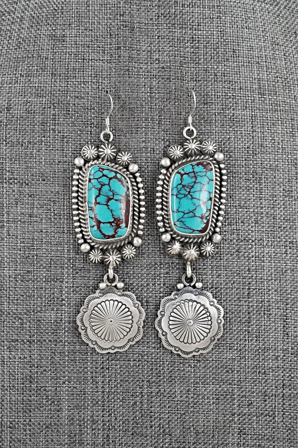 Turquoise & Sterling Silver Earrings - Michael Calladitto