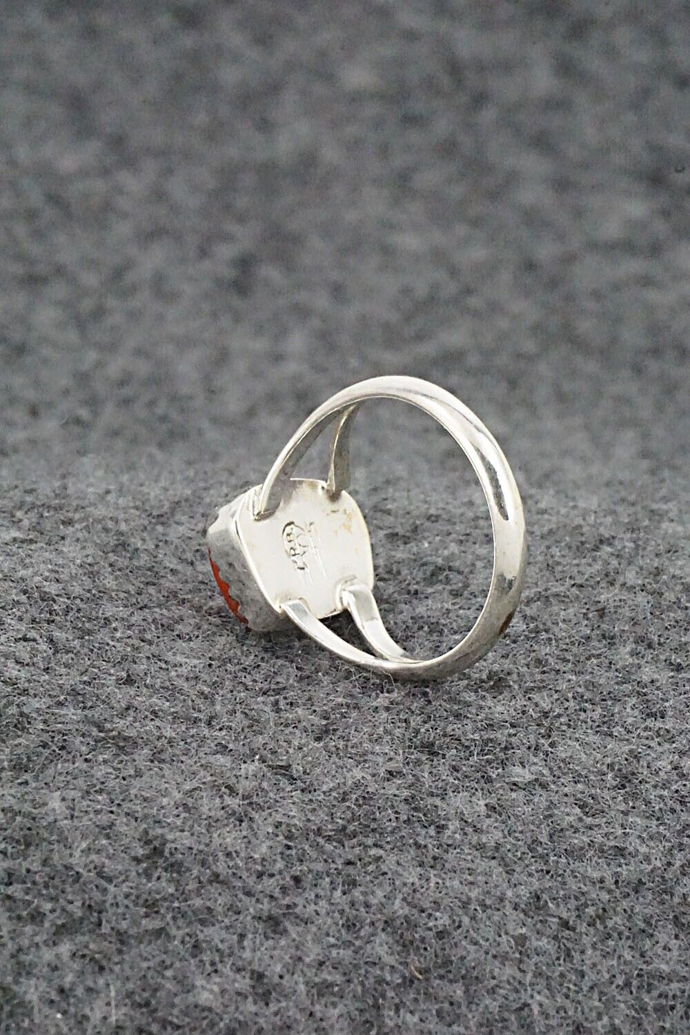 Coral & Sterling Silver Ring - Letricia Largo - Size 6