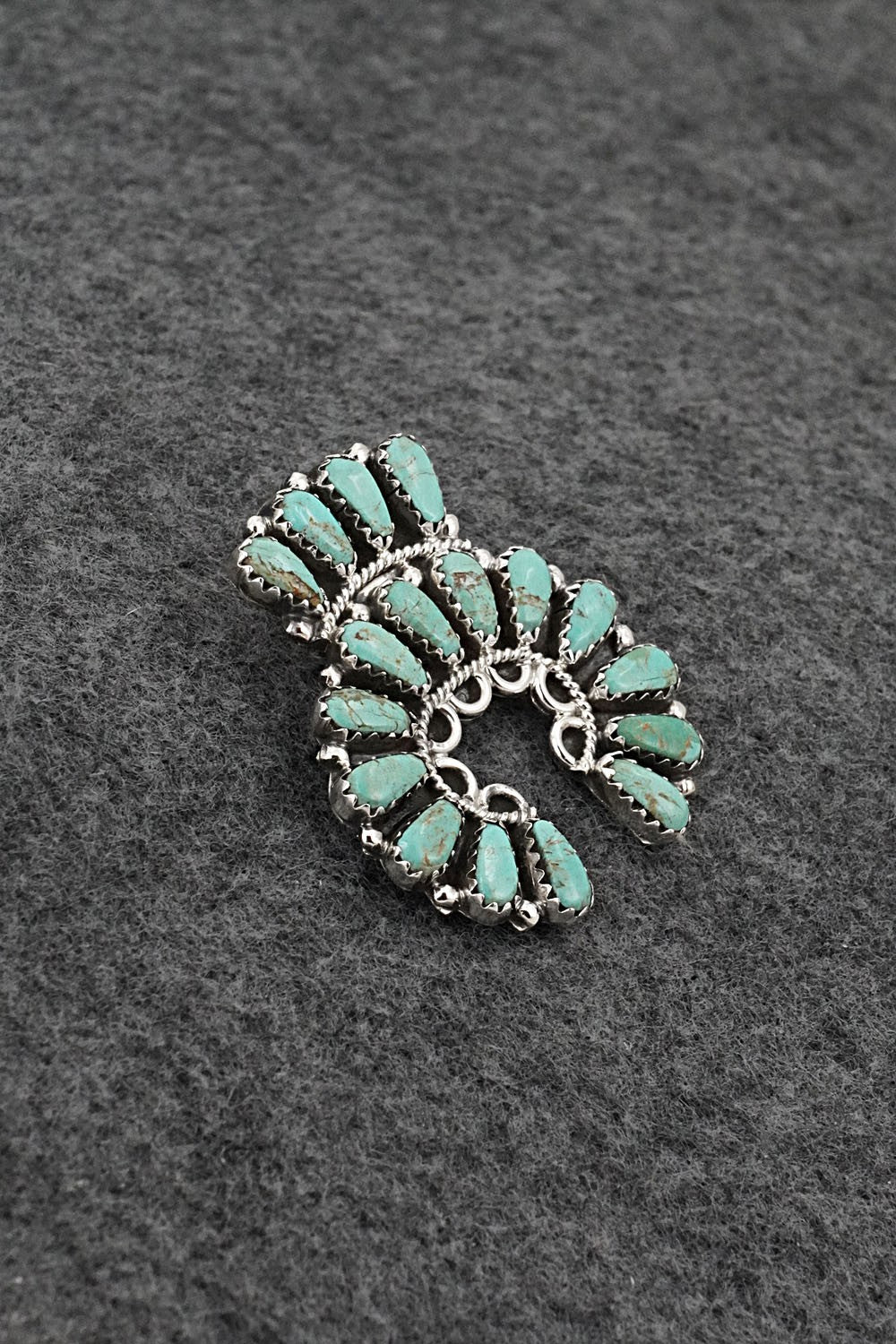 Turquoise & Sterling Silver Pendant/Pin - Zeita Begay
