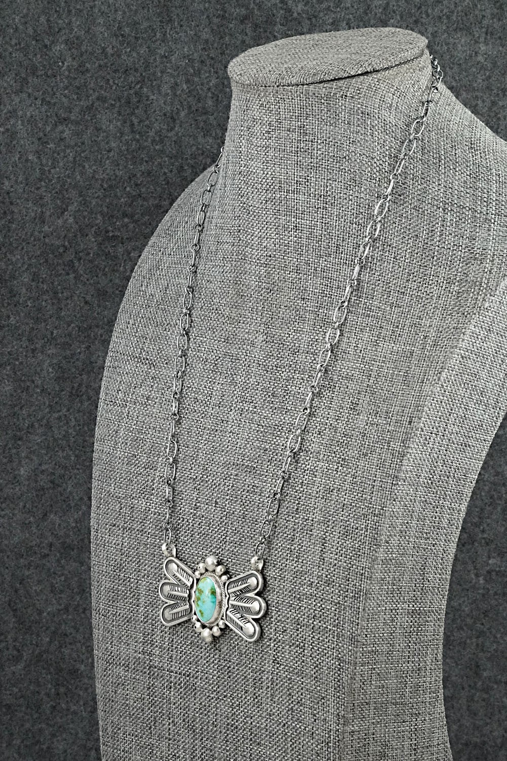 Turquoise & Sterling Silver Necklace - Verley Betone