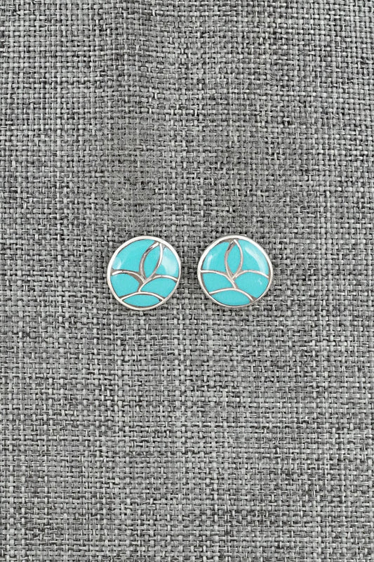 Turquoise & Sterling Silver Earrings - Orena Leekya