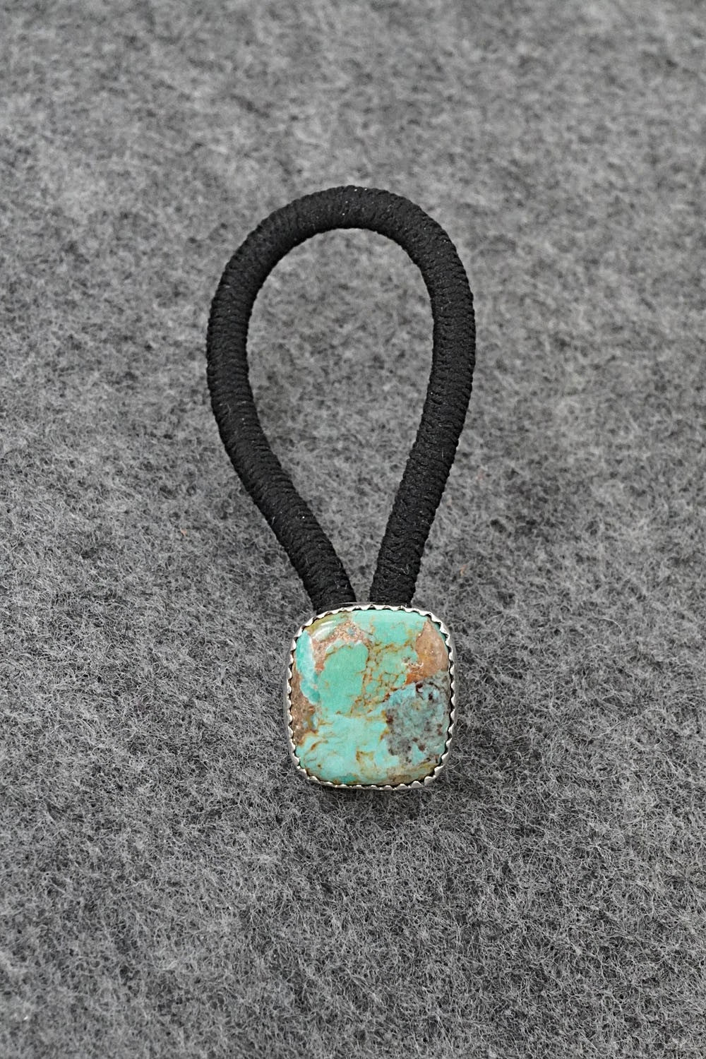 Turquoise & Sterling Silver Hair Tie - Jolene Begay