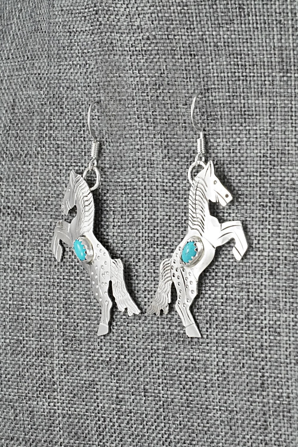 Turquoise & Sterling Silver Earrings - Louise Yazzie