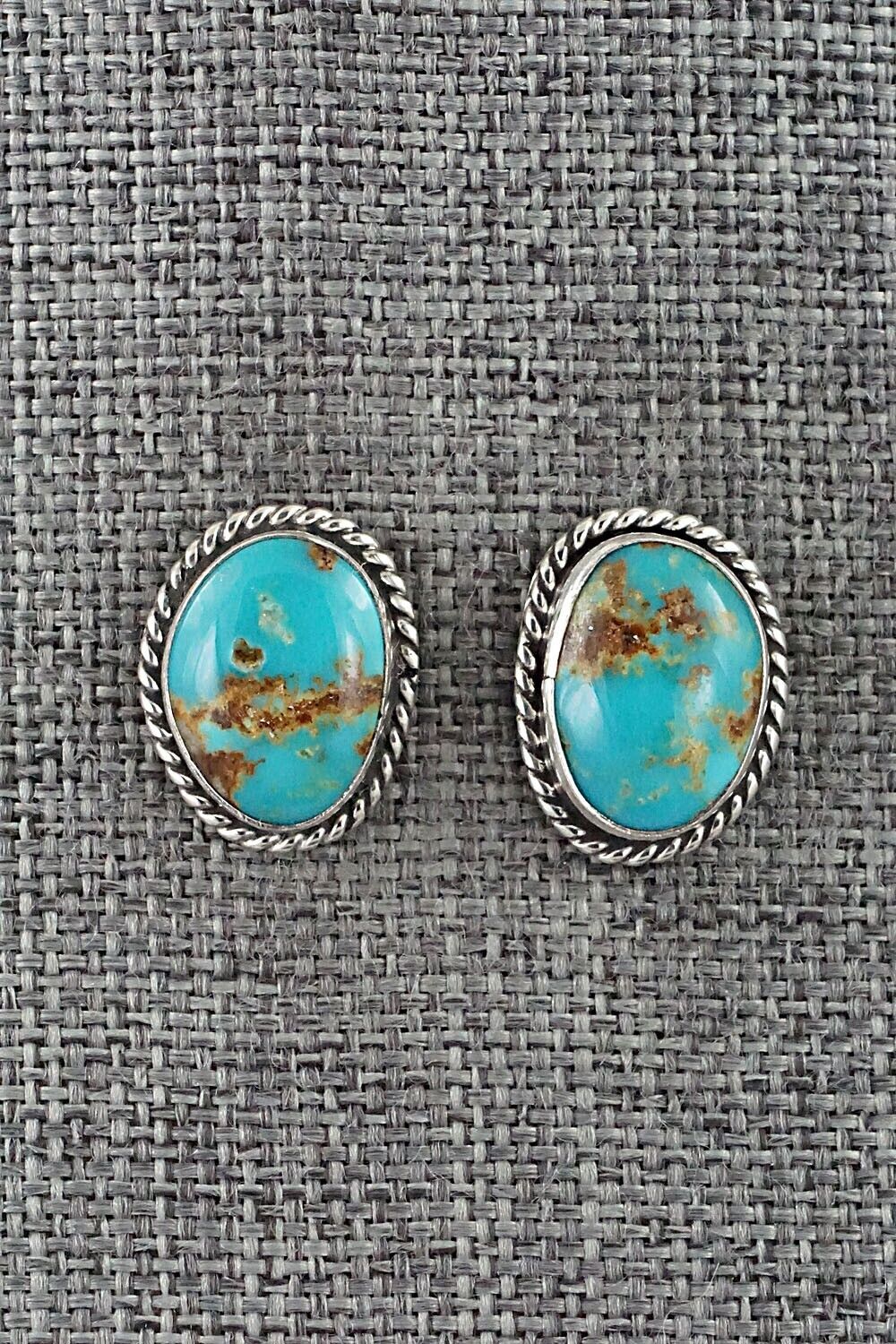 Turquoise & Sterling Silver Earrings - Marco Begaye
