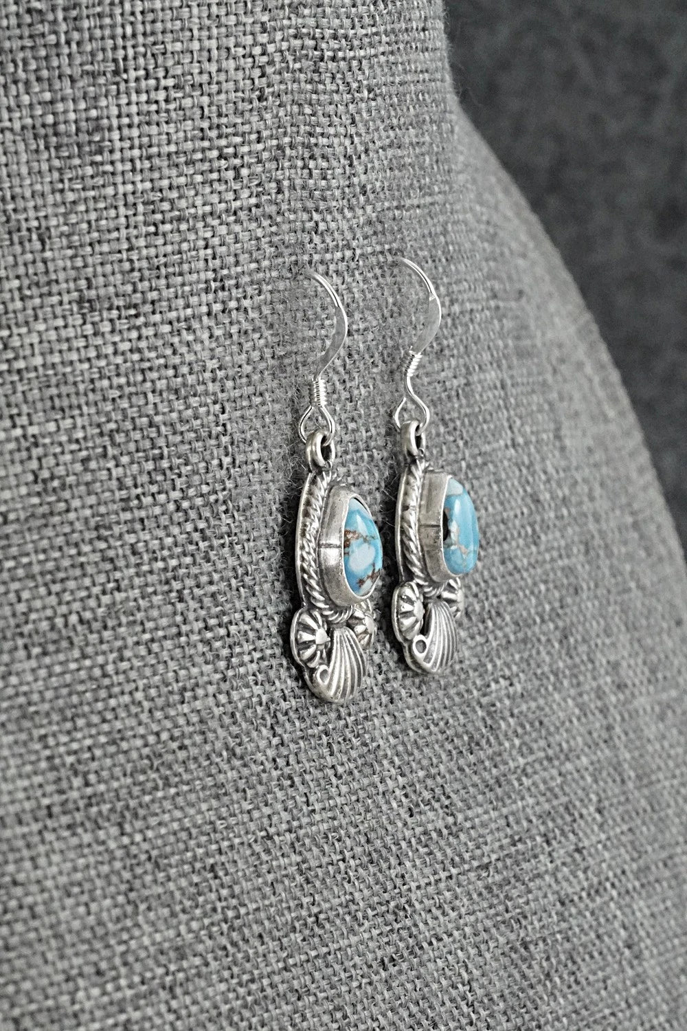 Turquoise & Sterling Silver Earrings - Verley Betone