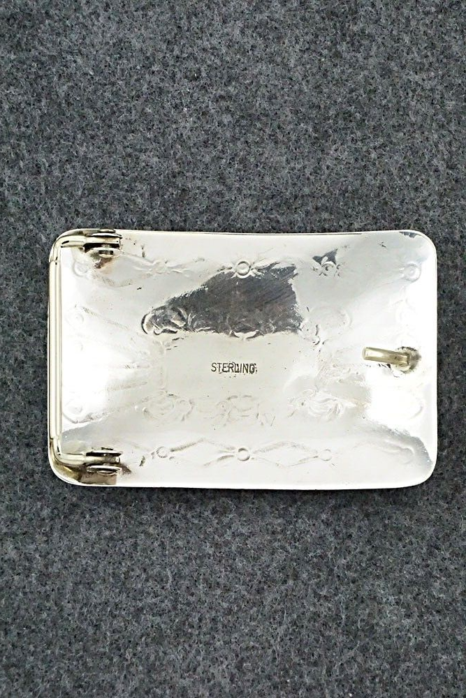 Turquoise & Sterling Silver Belt Buckle - Jolene Begay
