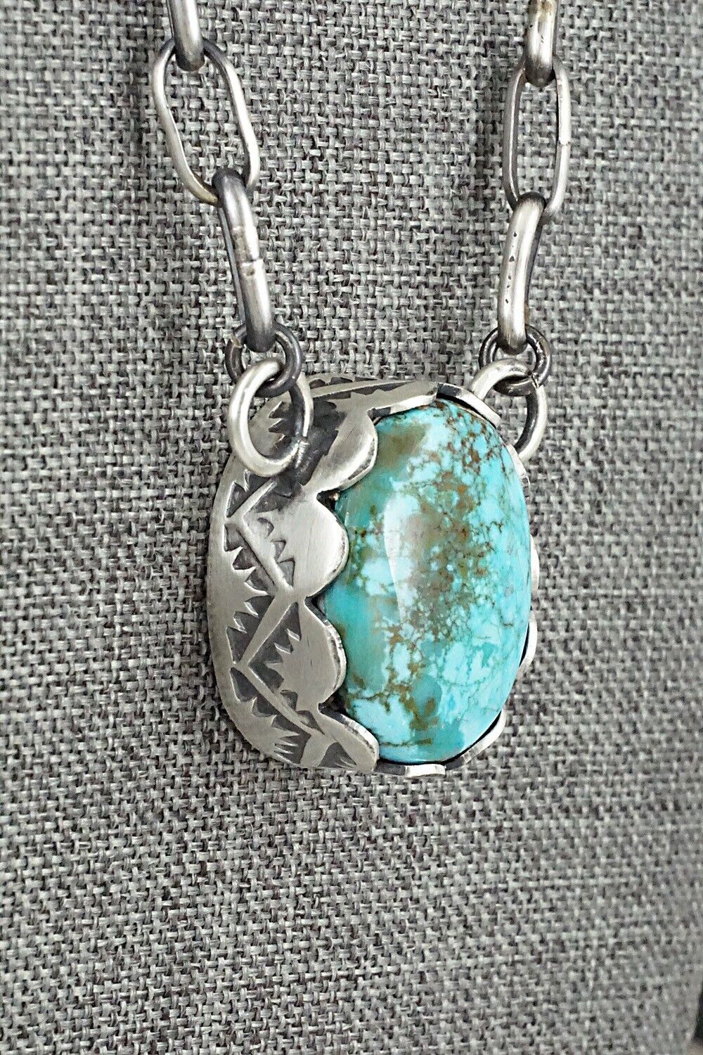 Turquoise & Sterling Silver Necklace - Paul Livingston