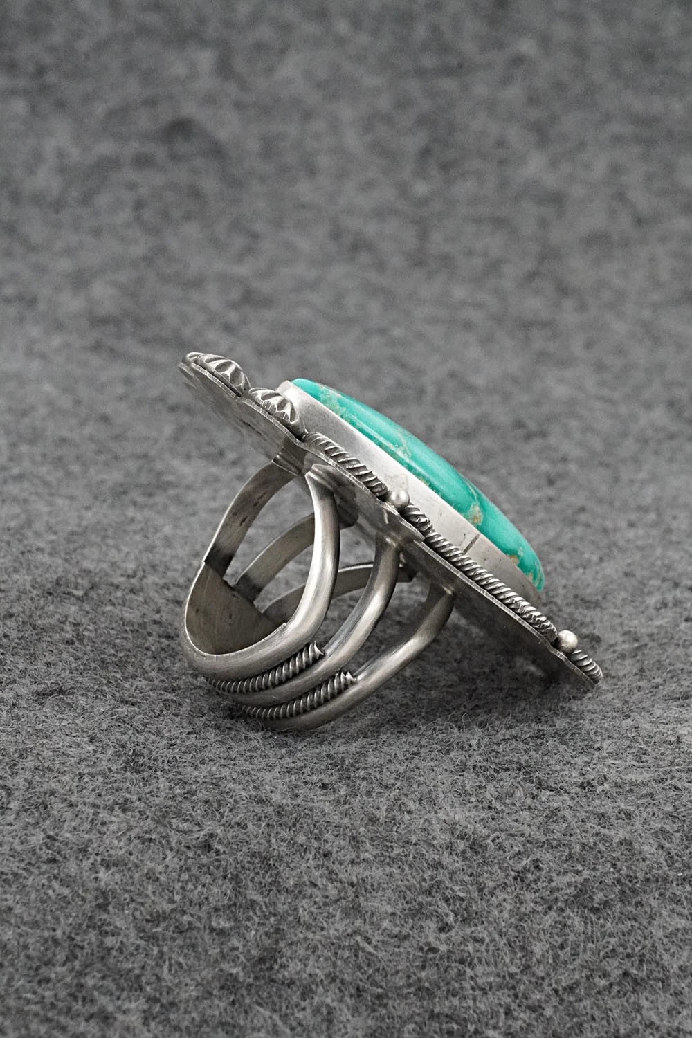 Turquoise & Sterling Silver Ring - Michael Calladitto - Size 8