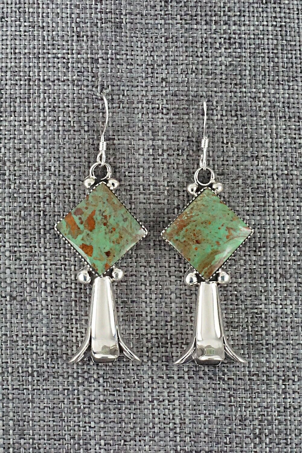 Gaspeite and Sterling Silver Earrings - Suzanna Johnson