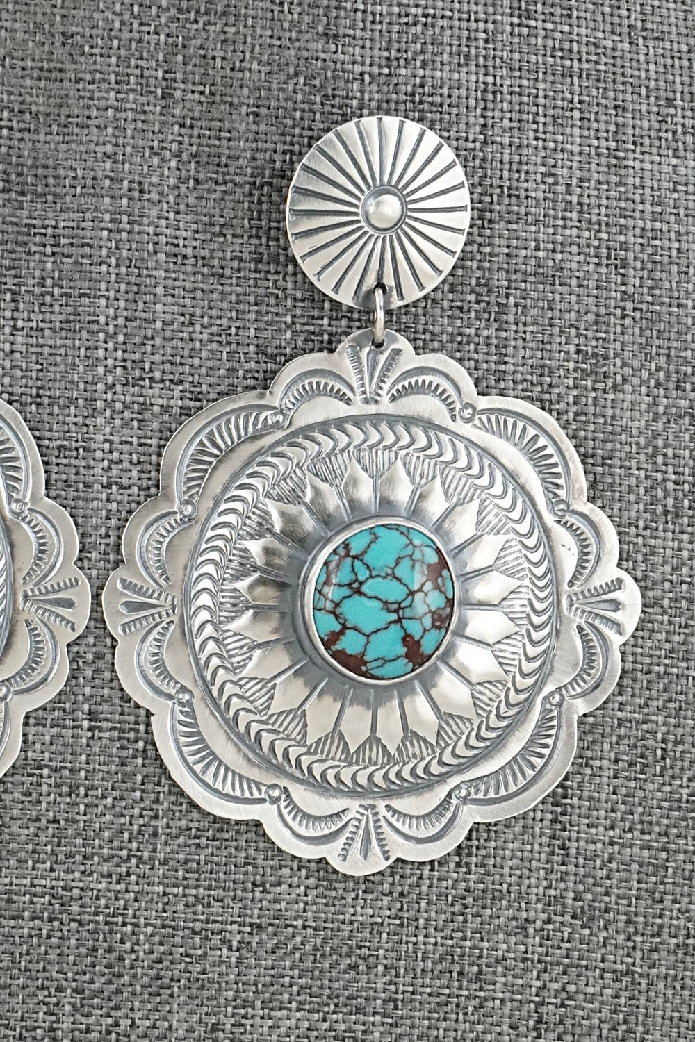 Turquoise & Sterling Silver Earrings - Arnold Blackgoat