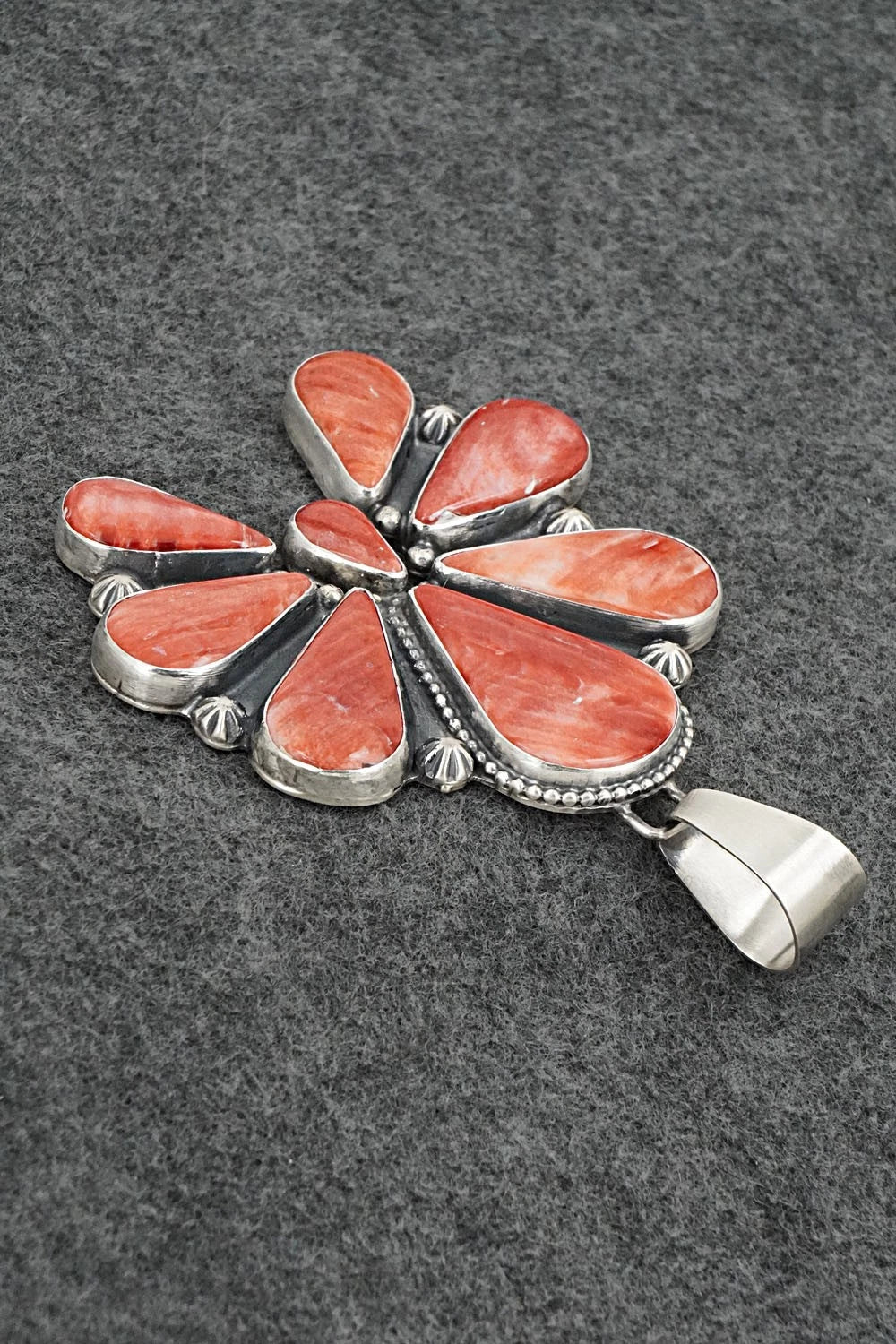 Spiny Oyster & Sterling Silver Pendant - Bobby Johnson