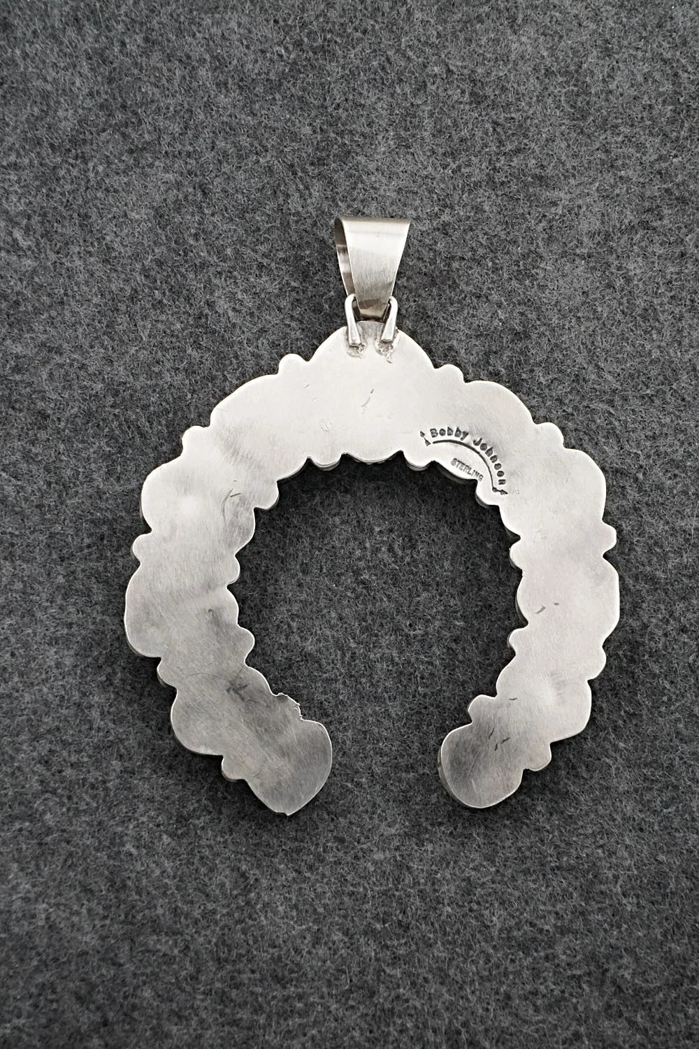 Turquoise & Sterling Silver Naja Pendant - Bobby Johnson