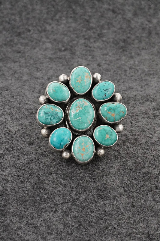 Turquoise & Sterling Silver Ring - Paul Livingston - Size Adjustable