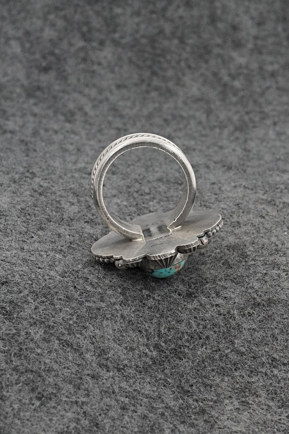 Turquoise & Sterling Silver Ring - Michael Calladitto - Size 8