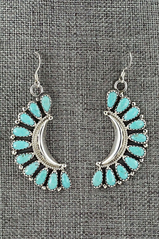 Turquoise and Sterling Silver Earrings - Zeita Begay