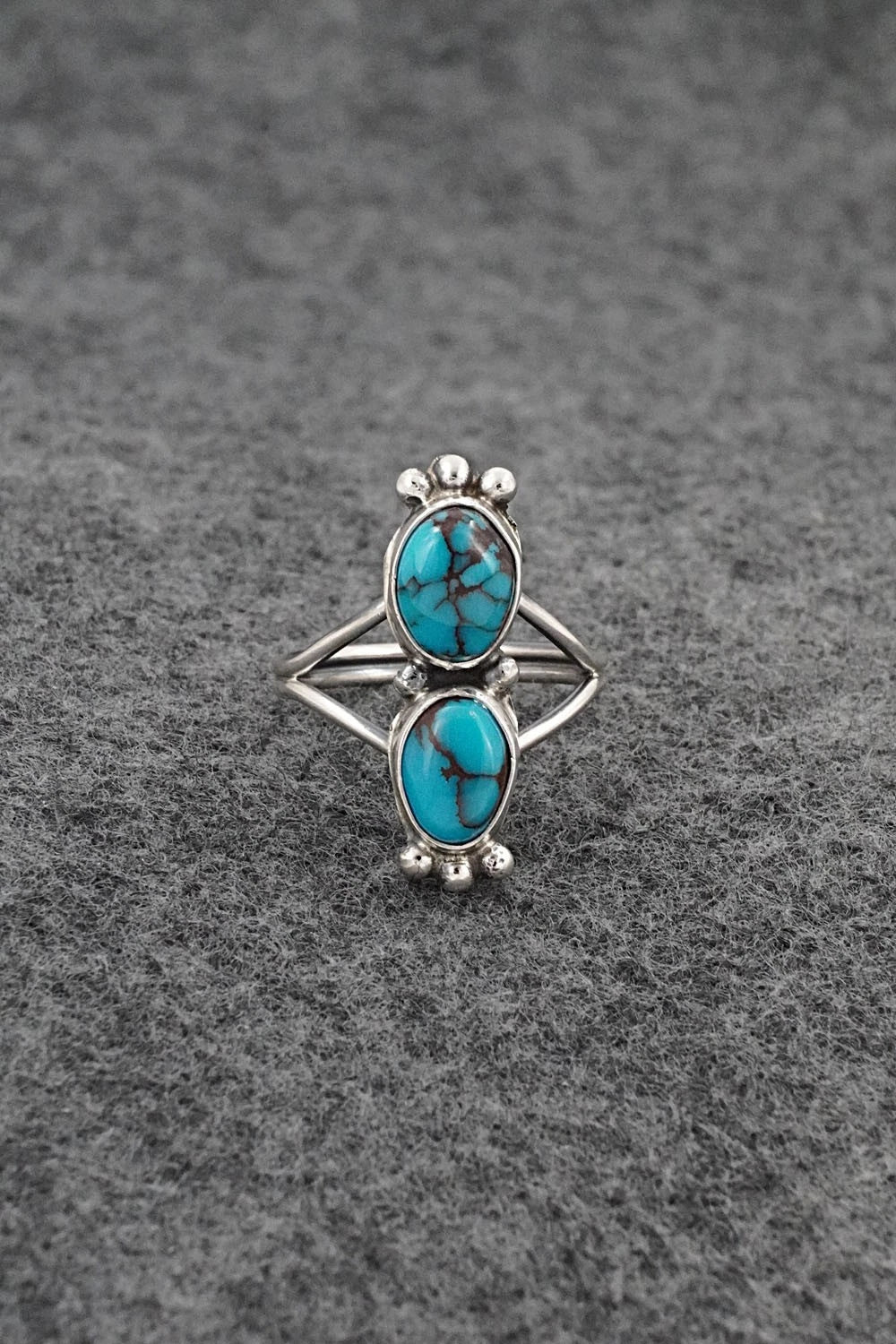 Turquoise & Sterling Silver Ring - Rena Begay - Size 7