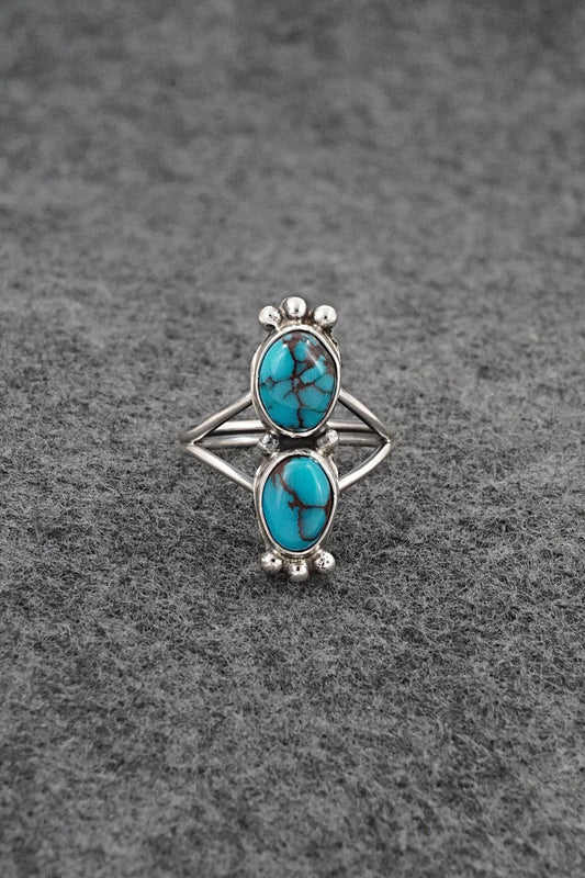 Turquoise & Sterling Silver Ring - Rena Begay - Size 7