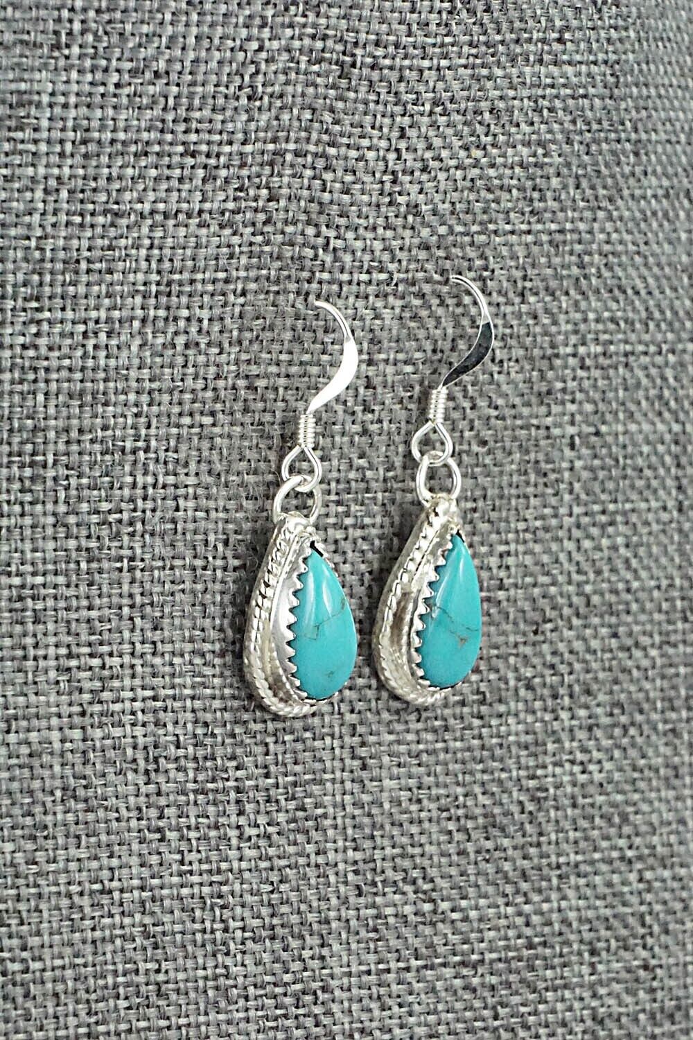Turquoise & Sterling Silver Earrings - Angeline Platero