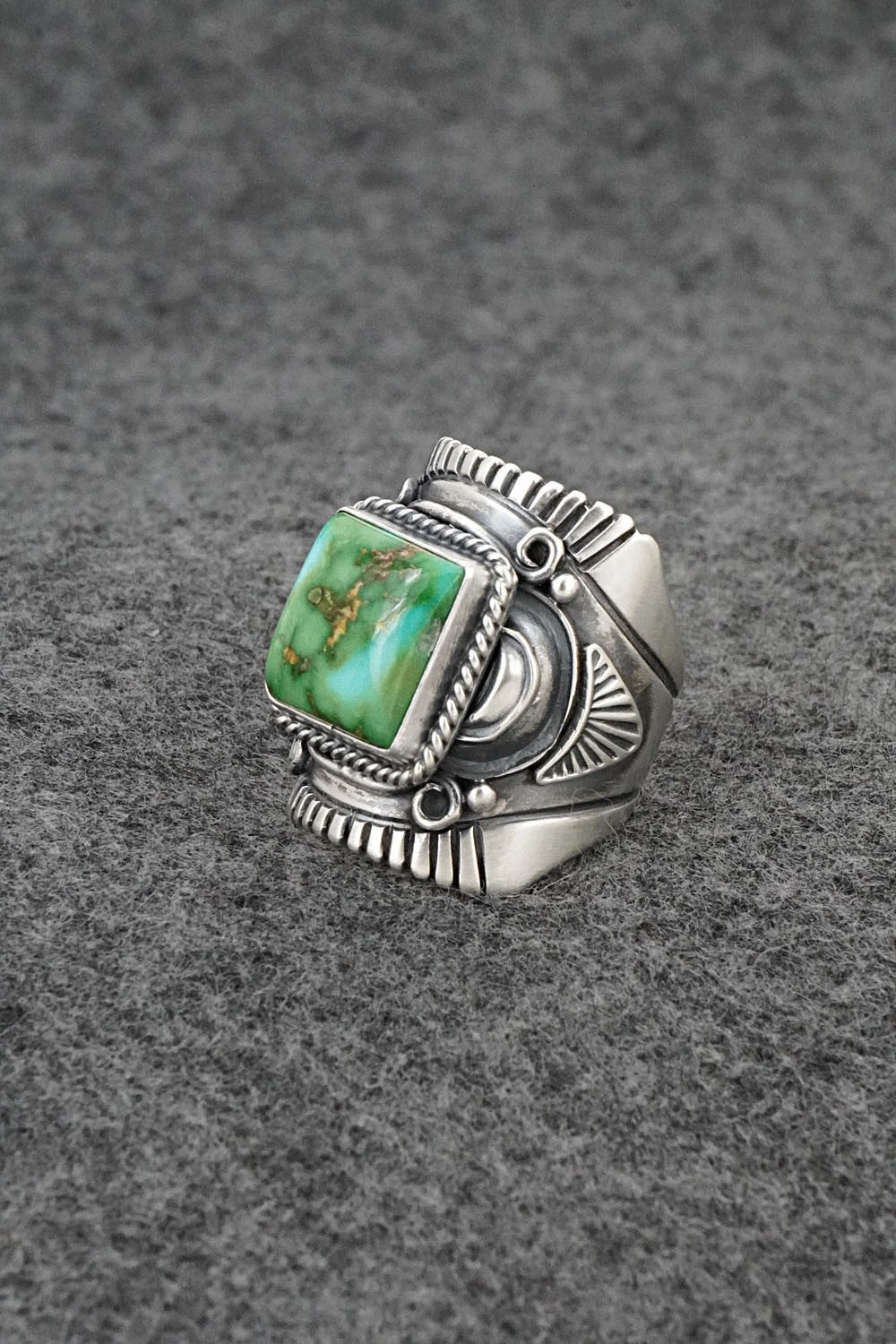 Turquoise & Sterling Silver Ring - Derrick Gordon - Size 8