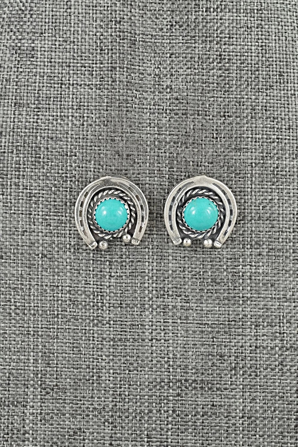 Turquoise & Sterling Silver Earrings - Annette Chiquito