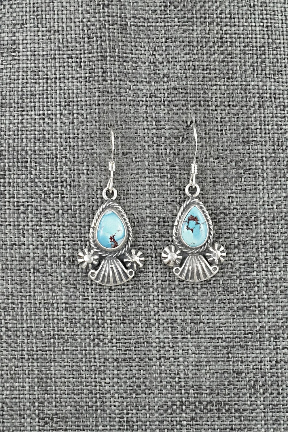 Turquoise & Sterling Silver Earrings - Verley Betone