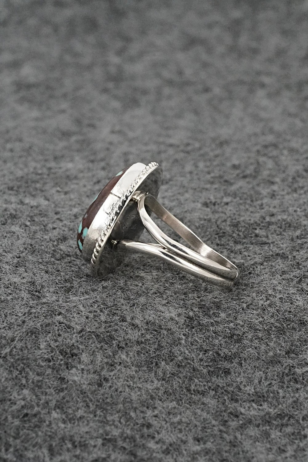 Turquoise & Sterling Silver Ring - Eugene Gruber - Size 6