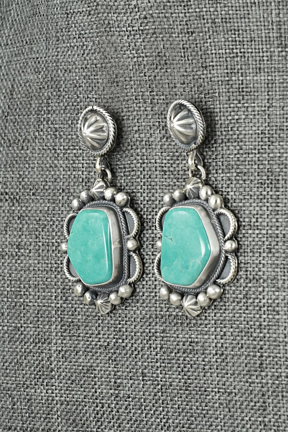 Turquoise & Sterling Silver Earrings - Darrin Livingston